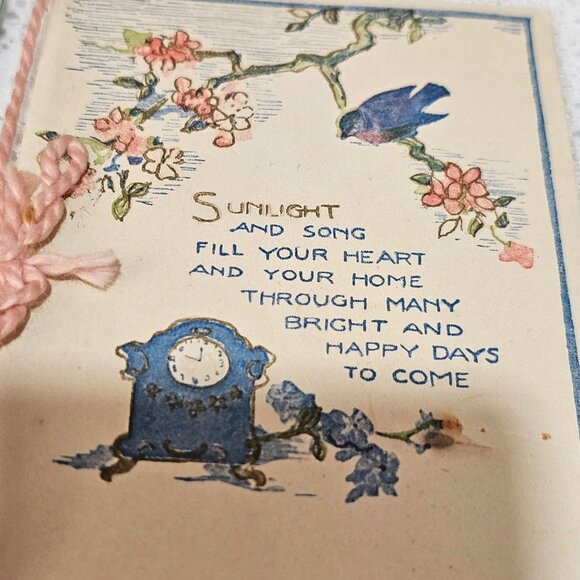 1910s Antique Greeting & Calling Cards Die Cut vtg ephemera crafts historical - Picture 3 of 5